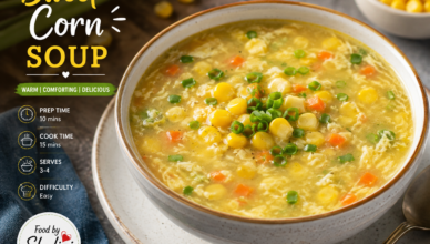 Sweet Corn Soup Indian Dinner Recipe
